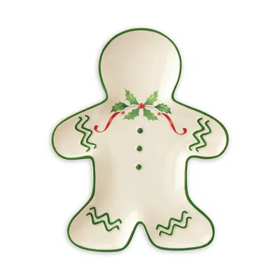 Lenox Holiday Gingerbread Man Accent Plate In Red/green