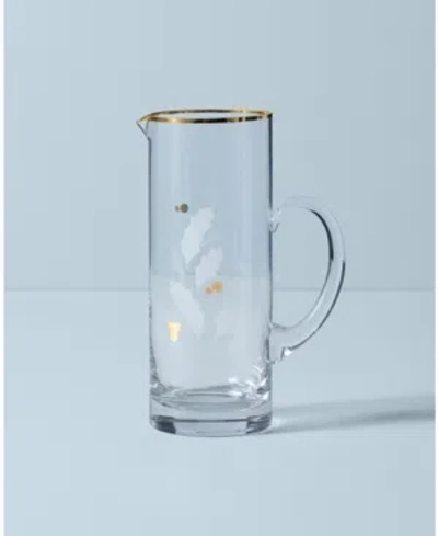 Lenox Holiday Gold Glass Beverage Pitcher In Clear And No Color