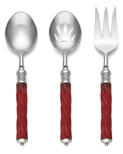 Lenox Holiday Jewel 3pc Serving Set In Red