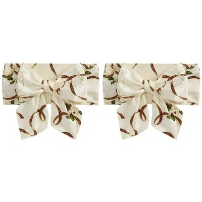 Lenox Set Of 2 Holiday Nouveau Chair Bow In Multi
