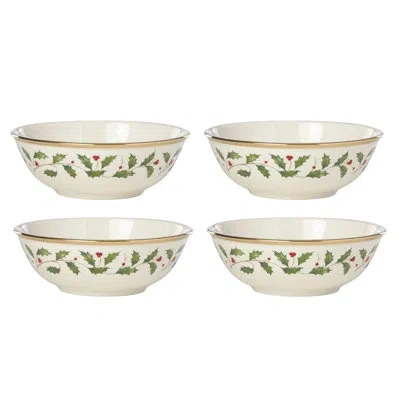 Lenox Holiday Place Setting Bowls, Set Of 4 In Red,green,white