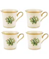 Lenox Holiday Place Setting Mugs, Set Of 4 In Ivory