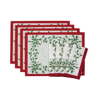 Lenox Holiday Placemat And Napkin 8 Piece Set In Multi