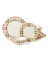 Lenox Holiday Plaid 12-piece Dinnerware Set In Multi