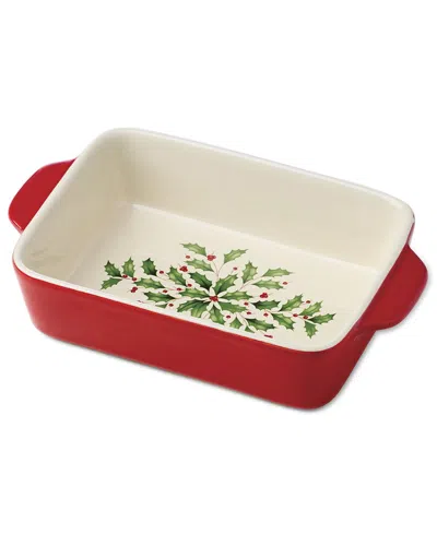 Lenox Holiday Rectangular Baking Dish In Red