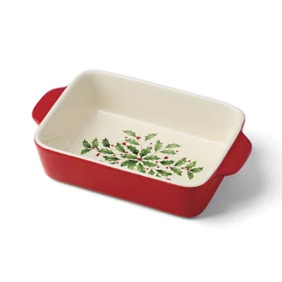 Lenox Holiday Rectangular Baking Dish, Small In Red