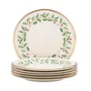 Lenox Holiday Salad Plate, Set Of 6 In Ivory