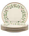 Lenox Holiday Salad Plate Set In White