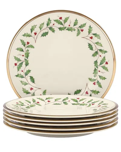 Lenox Holiday Salad Plate Set In White