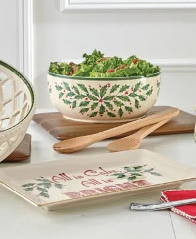 Lenox Holiday Serveware Collection In Green