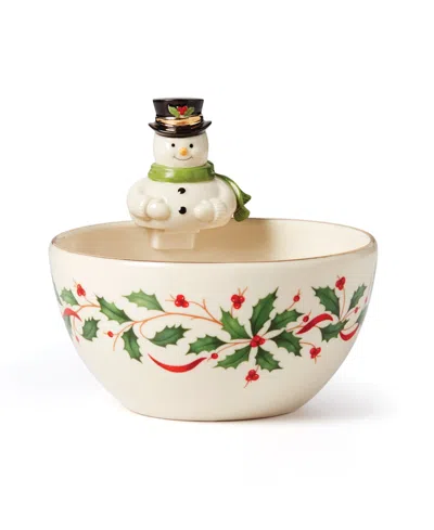 Lenox Holiday Snowman Bowl In Multi