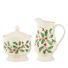Lenox 843319 Holiday Dinnerware Sugar & Creamer In Red/green