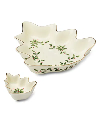 LENOX LENOX HOLIDAY TREE CHIP & DIP SET