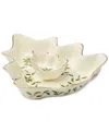 Lenox Holiday Tree Chip & Dip In White