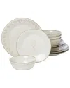 Lenox Homespun 12pc Dinnerware Set In White