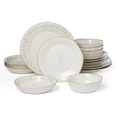 Lenox Homespun 16 Piece Dinnerware Set In White