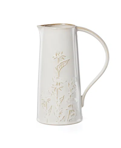 Lenox Homespun Pitcher In Silver