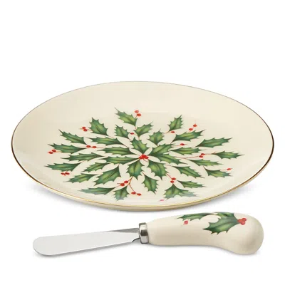 Lenox Hosting The Holidays Cheese Plate & Knife Set In Ivory
