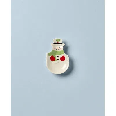 Lenox Hosting The Holidays Snowman Spoon Rest In Multi