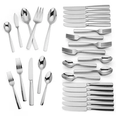 Lenox Lachlan 65 Piece 18/10 Stainless Steel Flatware Set, Service For 12