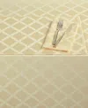 Lenox Laurel Leaf 70" X 122" Ivory Tablecloth In Ivory