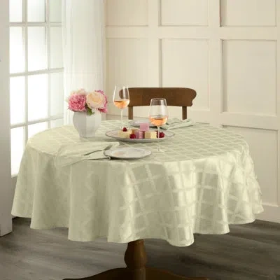 Lenox Laurel Leaf Damask Tablecloth In Ivory