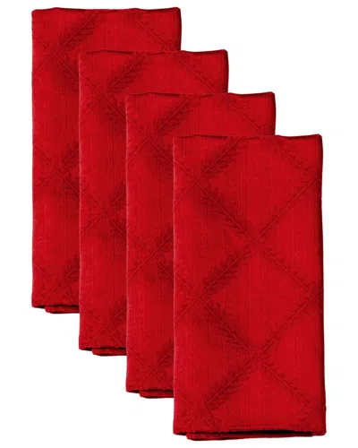 Lenox Laurel Leaf Napkins In Red