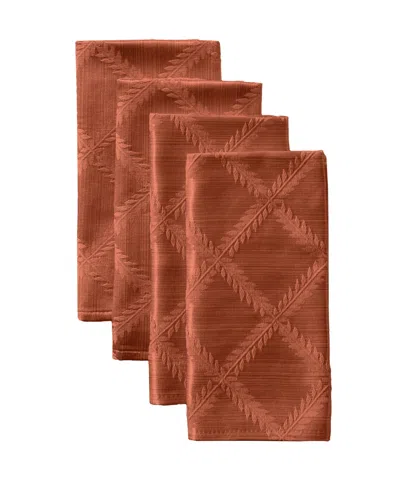 Lenox Laurel Leaf Napkins, Set Of 4 In Brown