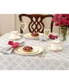 Lenox Laurel Leaf Oval Tablecloth 70 X 104 In White