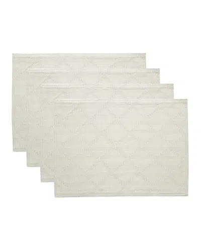Lenox Laurel Leaf Set/4 Placemats 13" X 18" In Platinum