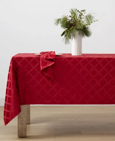 Lenox Laurel Leaf Tablecloth, 70" X 122" In Red