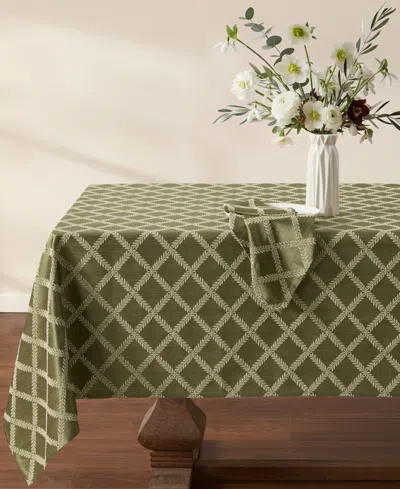 Lenox Laurel Leaf Tablecloth, 70" X 86" In Green