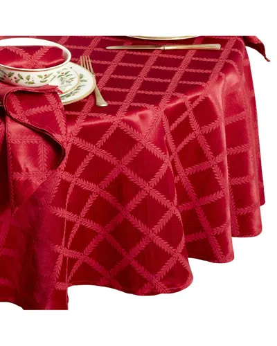 Lenox Laurel Leaf Tablecloth In Red