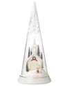 Lenox Lit Christmas Cone With Church Scene