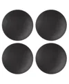 Lenox Lx Collective Dinner Plates 4 Piece Set In White And Black