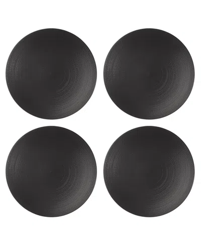 Lenox Lx Collective Dinner Plates 4 Piece Set In White And Black