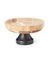 Lenox Lx Collective Footed Serving Bowl In Black And White
