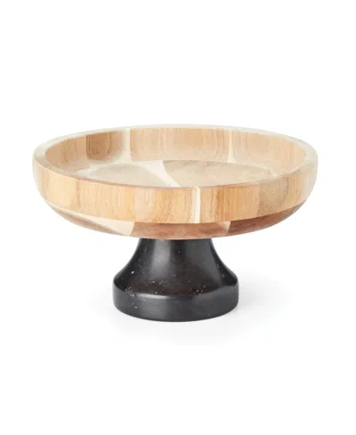 Lenox Lx Collective Footed Serving Bowl In Black And White