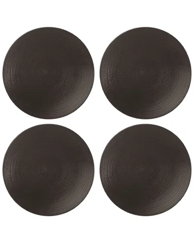Lenox Lx Collective Set Of 4 Black Accent Plates