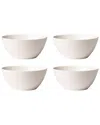 Lenox Lx Collective Set Of 4 White Fruit Bowls In White
