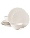 Lenox Lx Collective White 12pc Dinnerware Set In White
