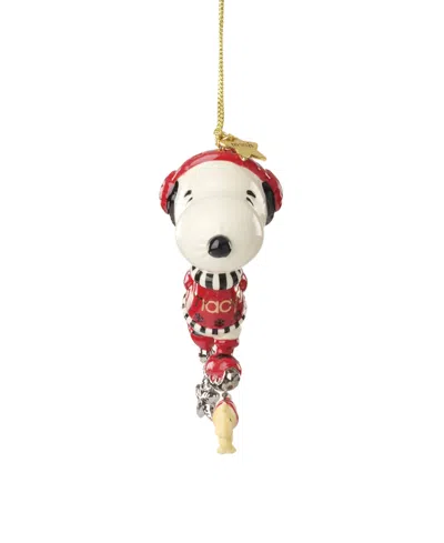 Lenox Macy's Thanksgiving Day Parade Snoopy Ornament In Multi