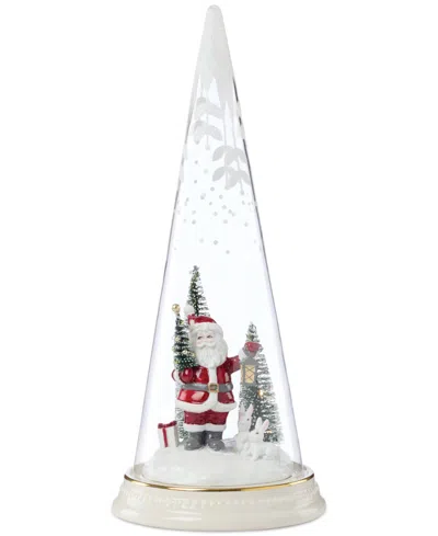 Lenox Merry & Magical Light-up Santa With Lantern Figurine In Multi