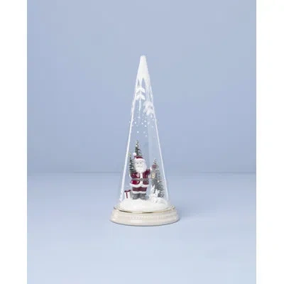 Lenox Merry & Magical Lit Santa With Lantern Figurine In White