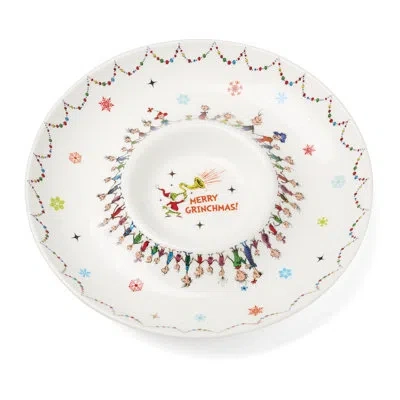 Lenox Merry Grinchmas Chip & Dip Bowl In White