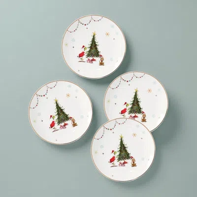 Lenox Merry Grinchmas Dinner Plates, Set Of 4 In White