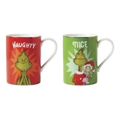Lenox Merry Grinchmas Naughty & Nice Mug Set In Multi