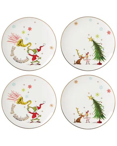 Lenox Merry Grinchmas Set Of 4 Accent Plates In Multi
