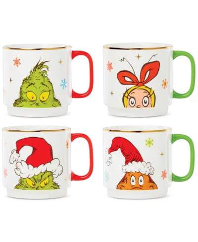 Lenox Merry Grinchmas Stackable Mugs, Set Of 4 In Multi