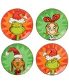 Lenox Merry Grinchmas Tidbit Plates, Set Of 4 In Multi